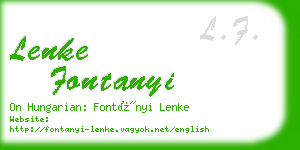 lenke fontanyi business card